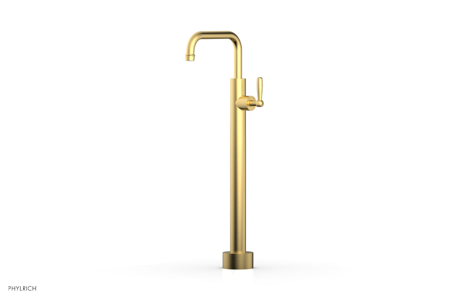 Phylrich WORKS Low Floor Mount Tub Filler - Lever Handle