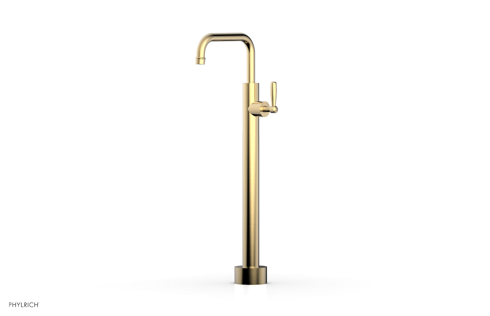 Phylrich WORKS Low Floor Mount Tub Filler - Lever Handle