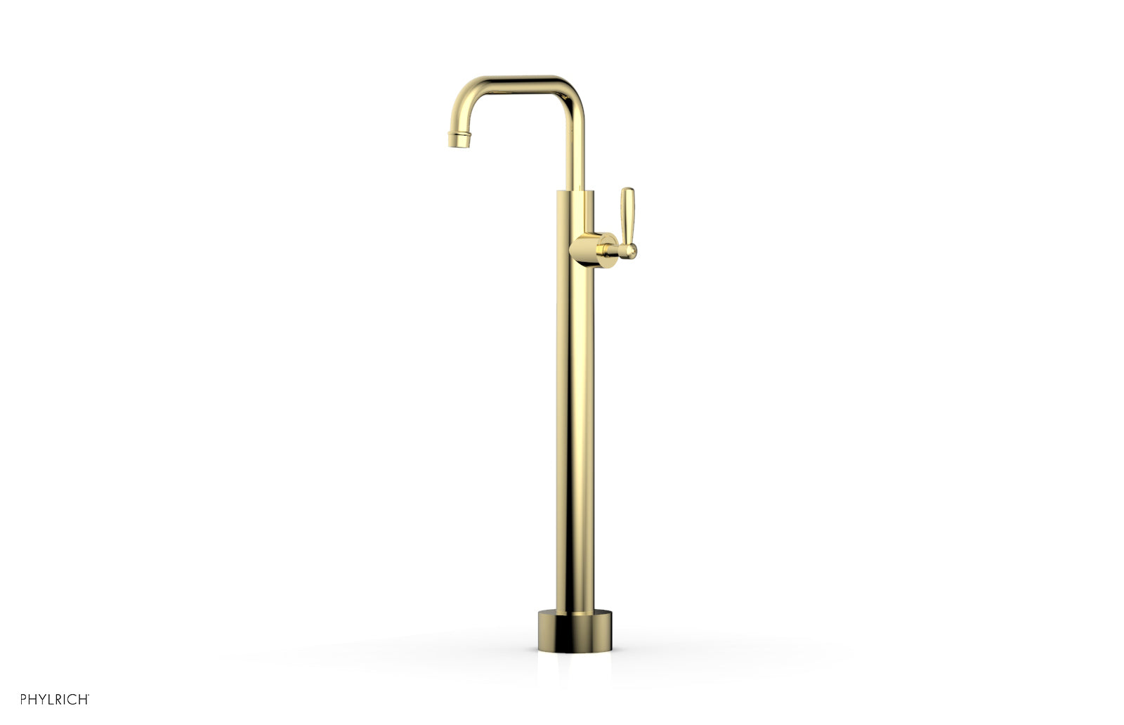 Phylrich WORKS Low Floor Mount Tub Filler - Lever Handle