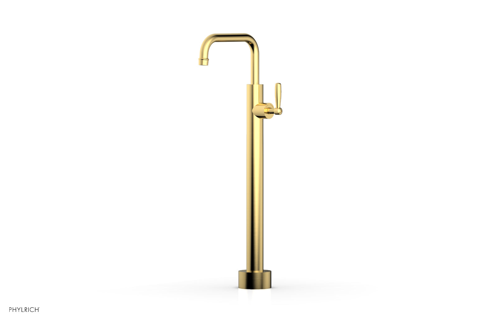 Phylrich WORKS Low Floor Mount Tub Filler - Lever Handle