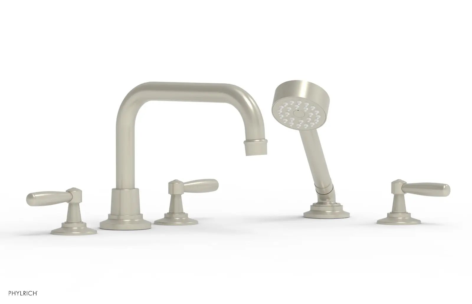 Phylrich WORKS Deck Tub Set with Hand Shower - Lever Handles by Phylrich