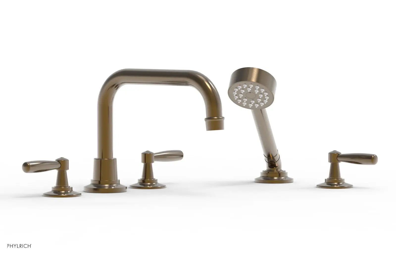 Phylrich WORKS Deck Tub Set with Hand Shower - Lever Handles by Phylrich
