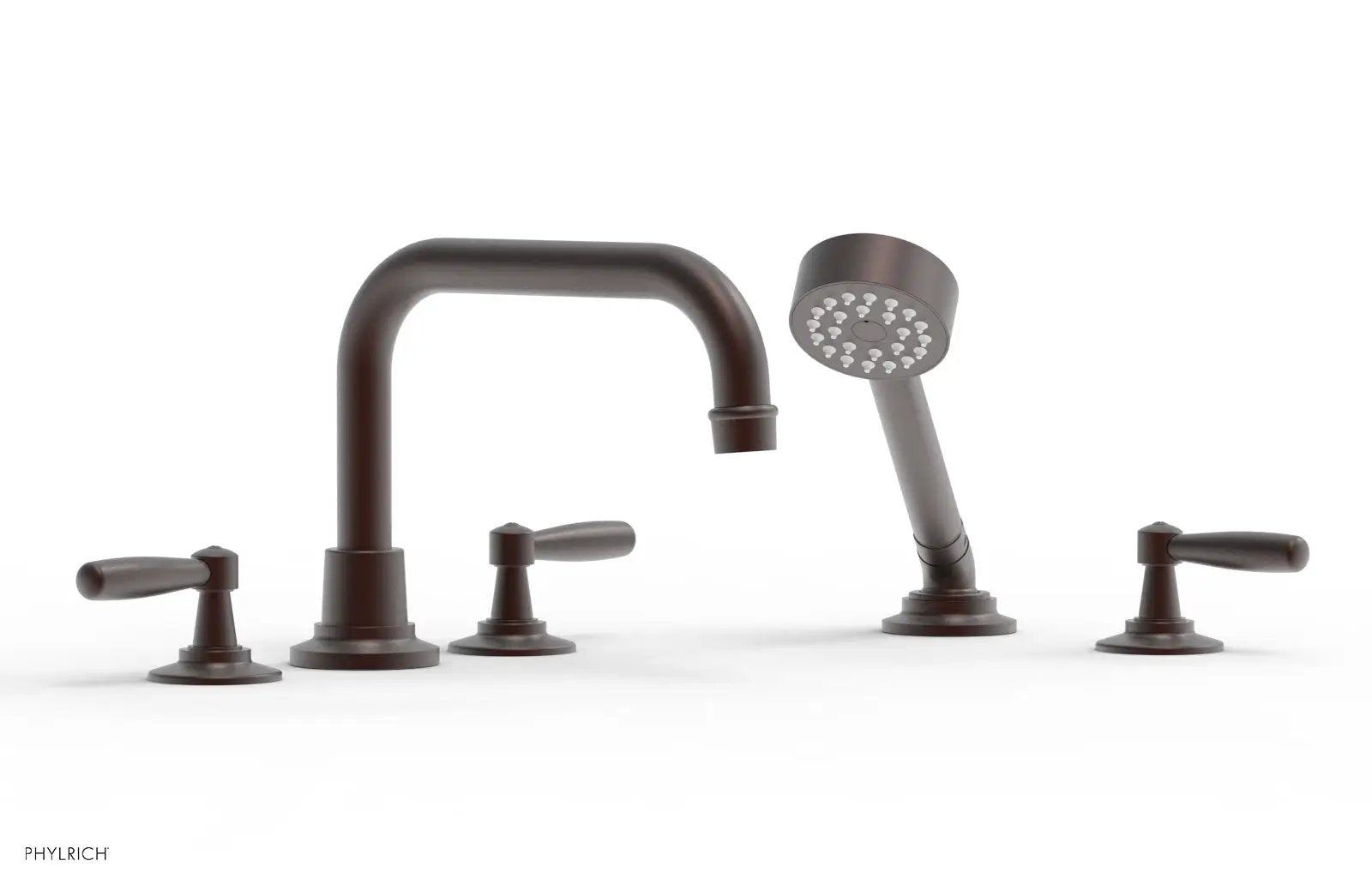 Phylrich WORKS Deck Tub Set with Hand Shower - Lever Handles by Phylrich