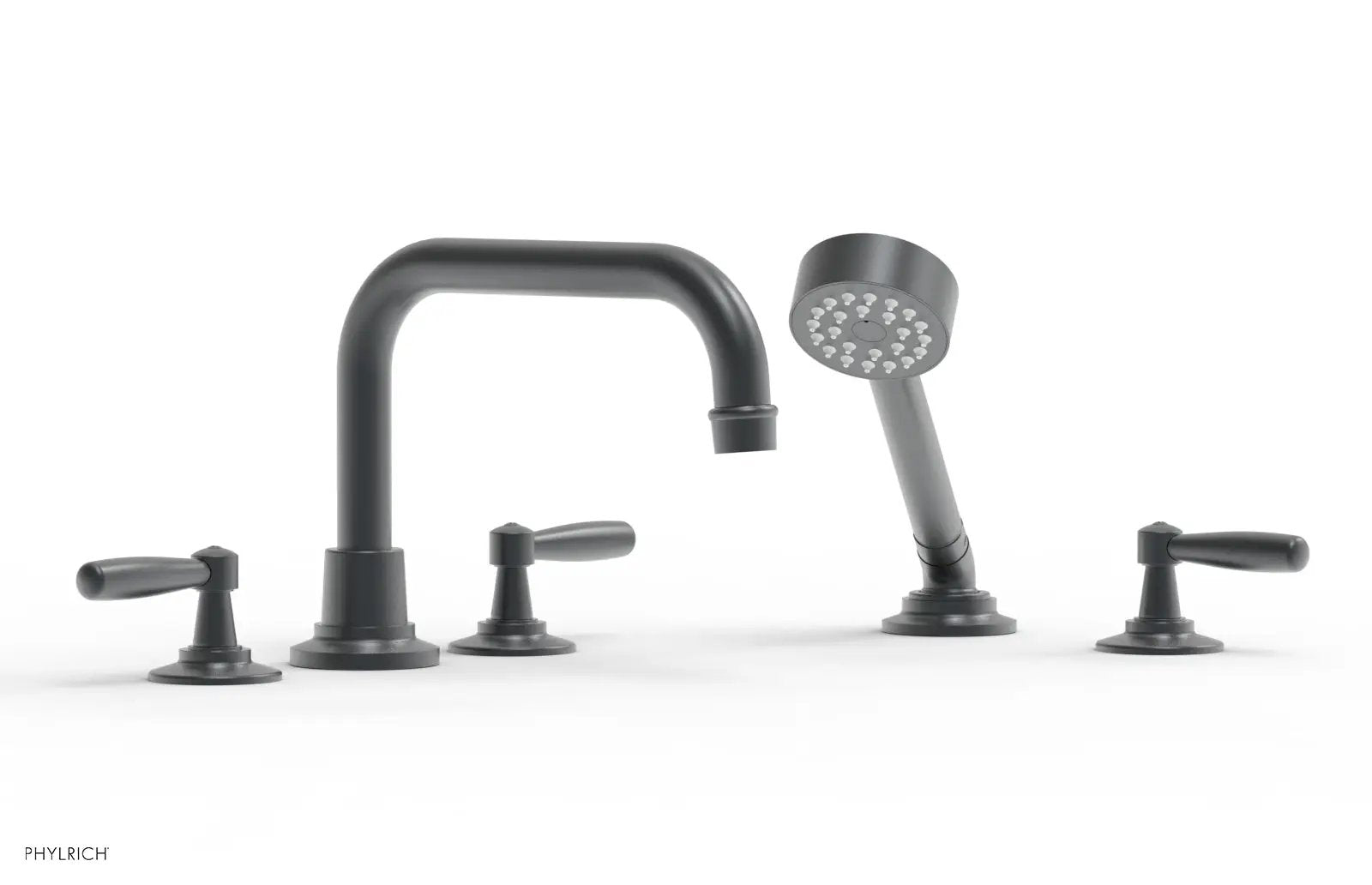 Phylrich WORKS Deck Tub Set with Hand Shower - Lever Handles by Phylrich