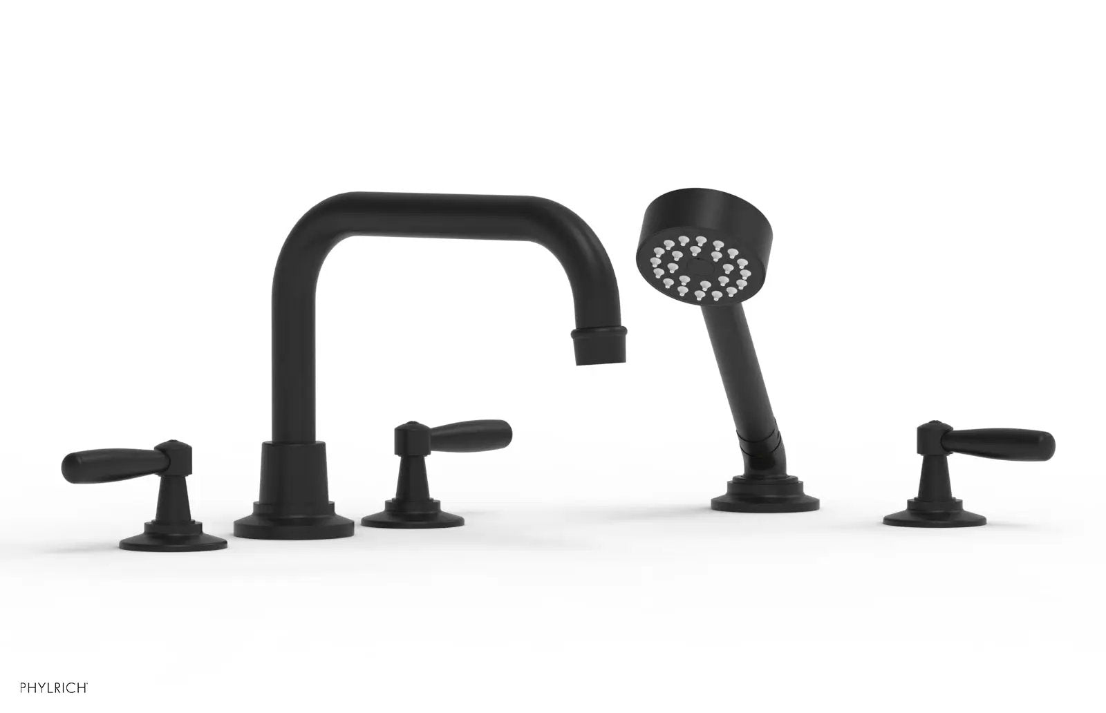 Phylrich WORKS Deck Tub Set with Hand Shower - Lever Handles by Phylrich