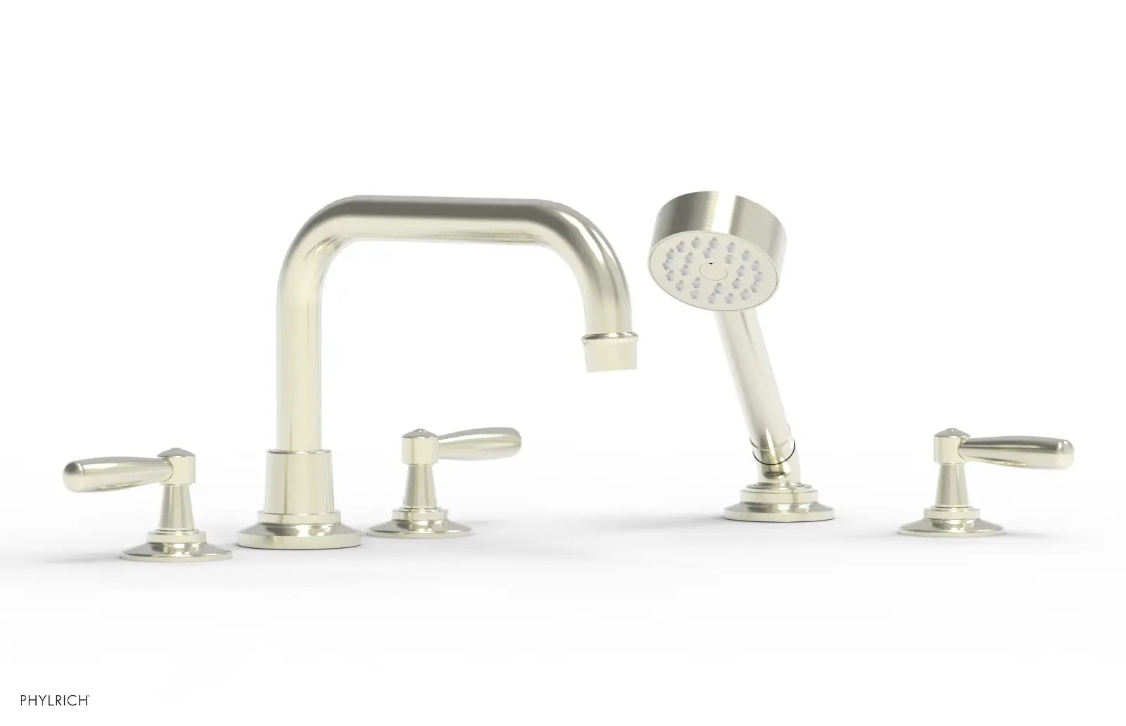 Phylrich WORKS Deck Tub Set with Hand Shower - Lever Handles by Phylrich