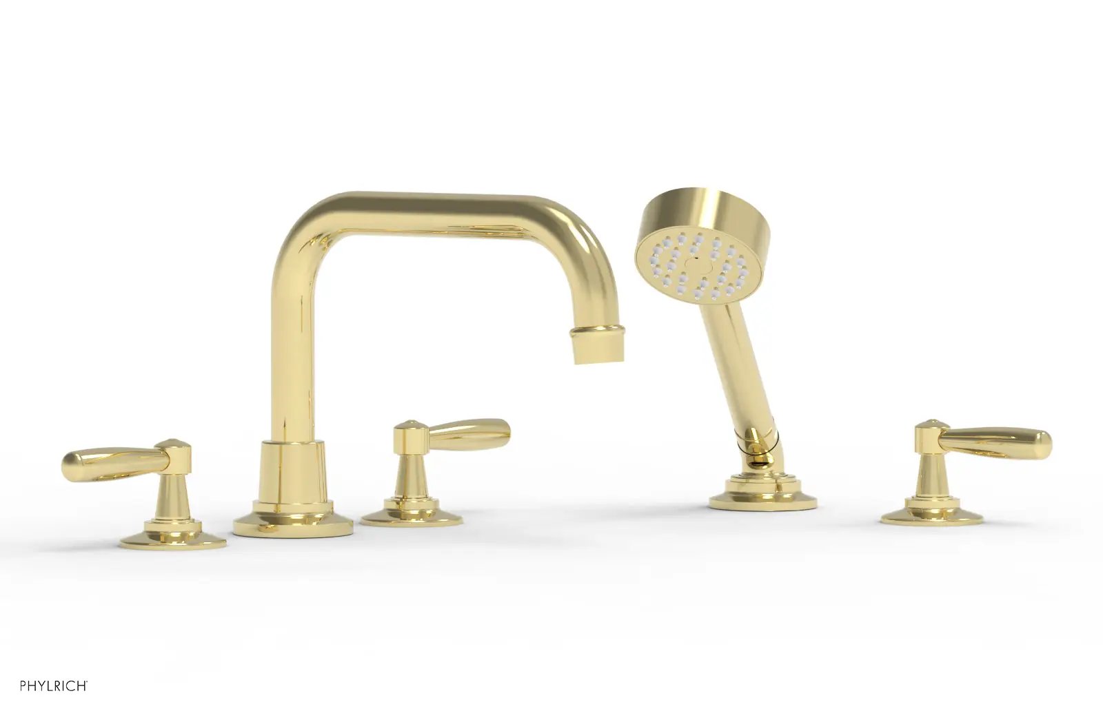 Phylrich WORKS Deck Tub Set with Hand Shower - Lever Handles by Phylrich