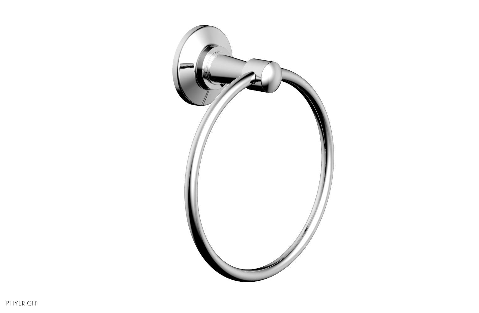 polished chrome towel ring