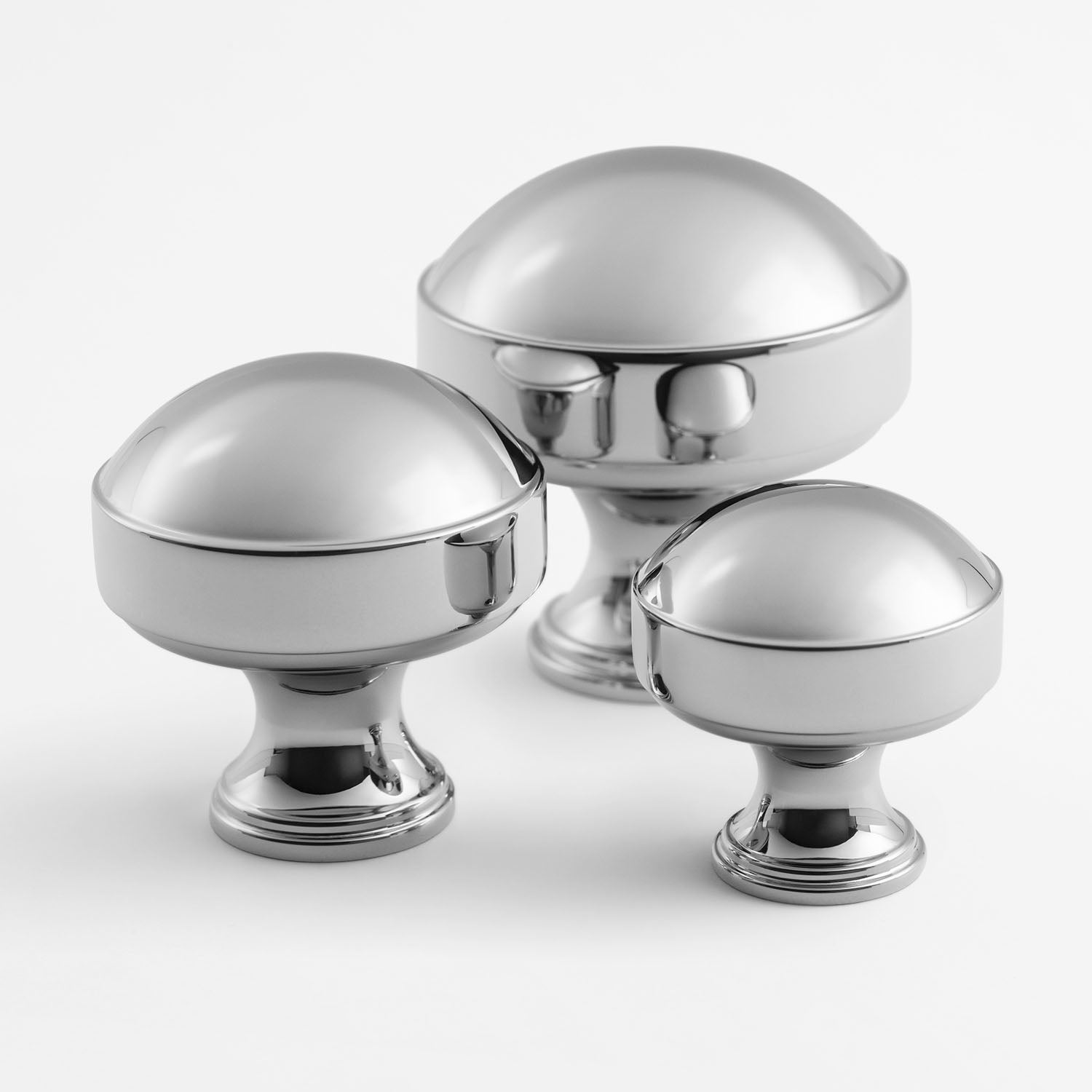 polished chrome knob