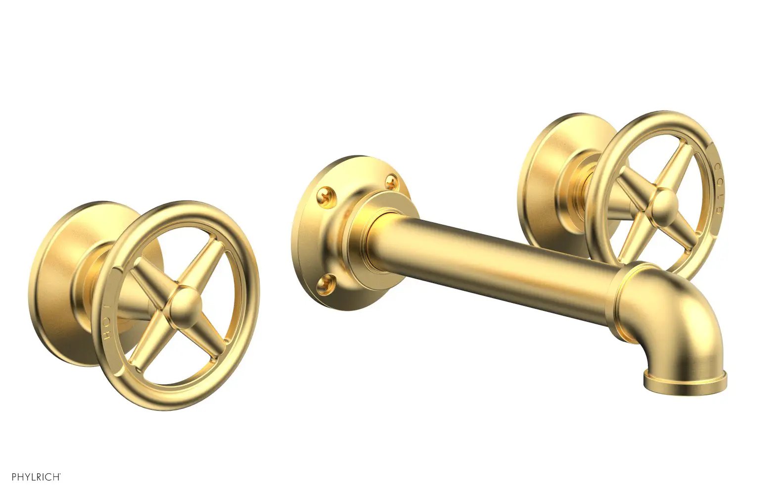 Phylrich WORKS 2 Wall Lavatory Set - Cross Handles by Phylrich