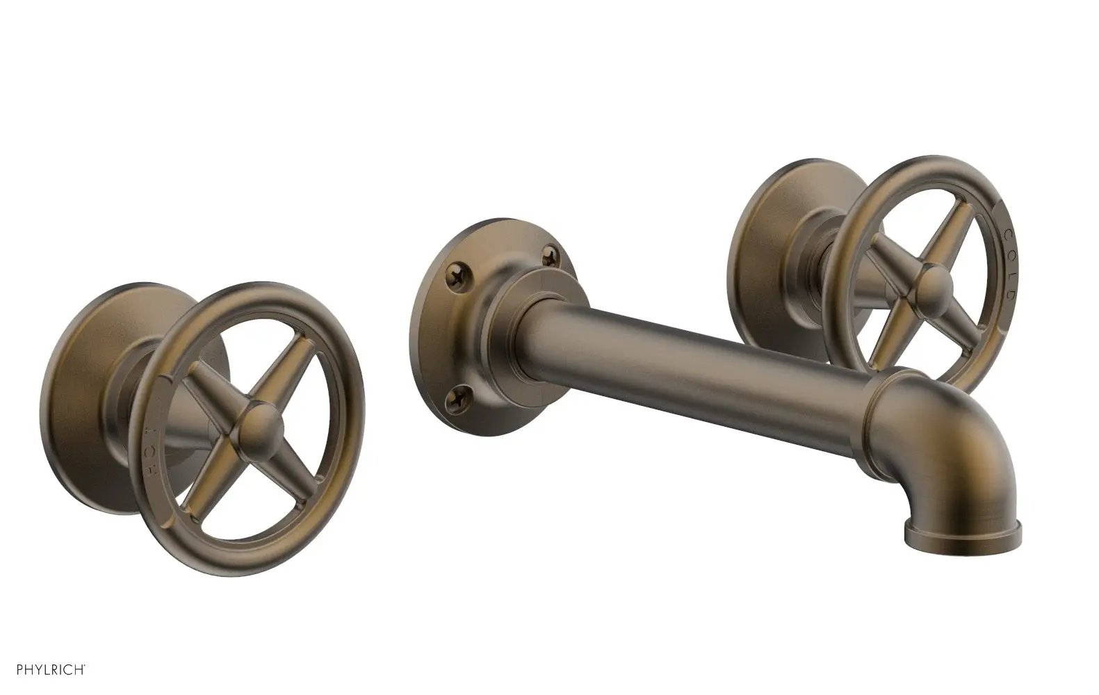 Phylrich WORKS 2 Wall Lavatory Set - Cross Handles by Phylrich