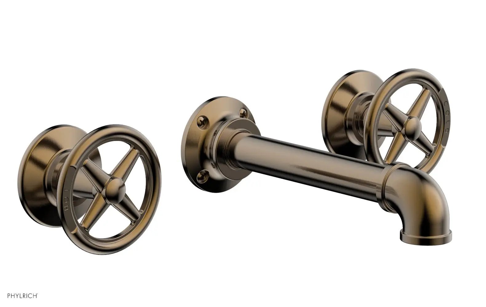Phylrich WORKS 2 Wall Lavatory Set - Cross Handles by Phylrich