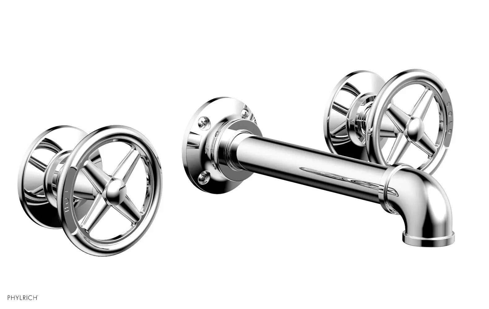 polished chrome lavatory set