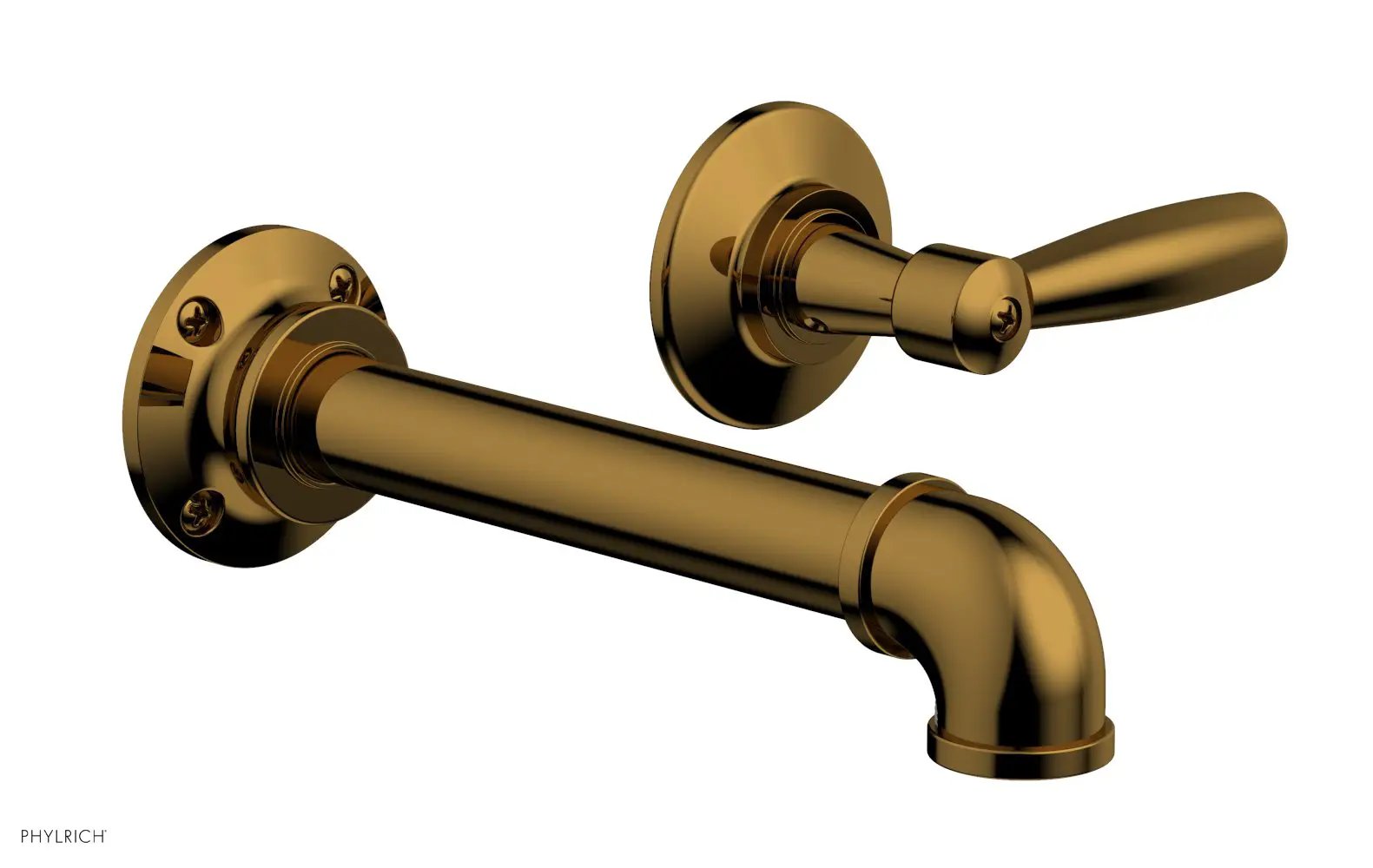Phylrich WORKS 2 Single Handle Wall Lavatory Set - Lever Handles by Phylrich