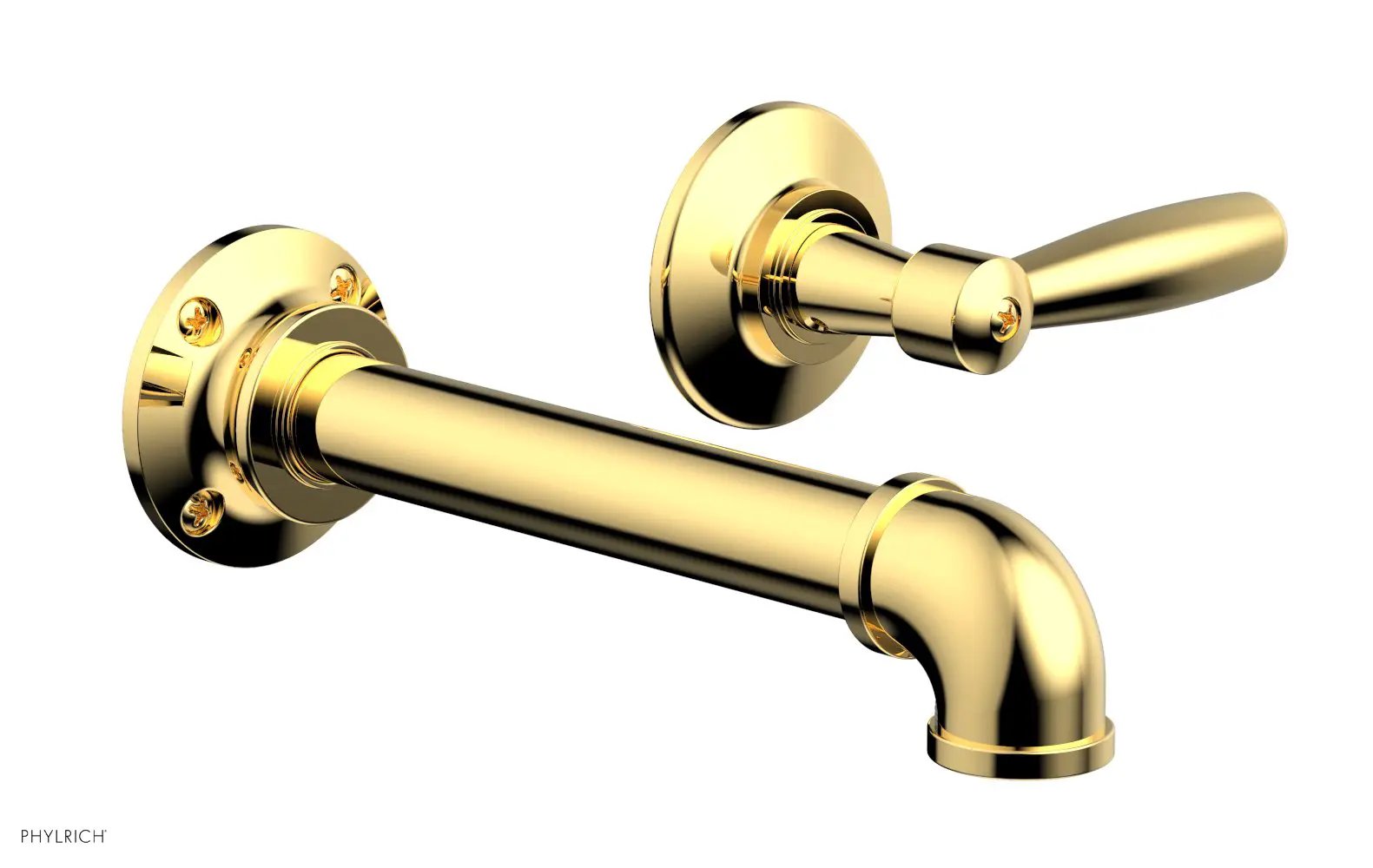 Phylrich WORKS 2 Single Handle Wall Lavatory Set - Lever Handles by Phylrich