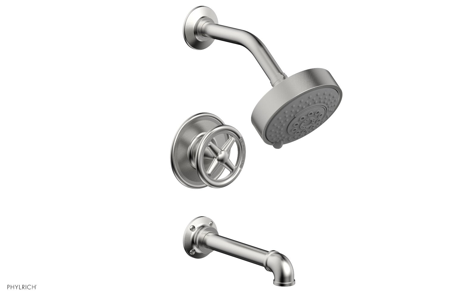 Phylrich WORKS 2 Pressure Balance Tub and Shower Set - Cross Handle