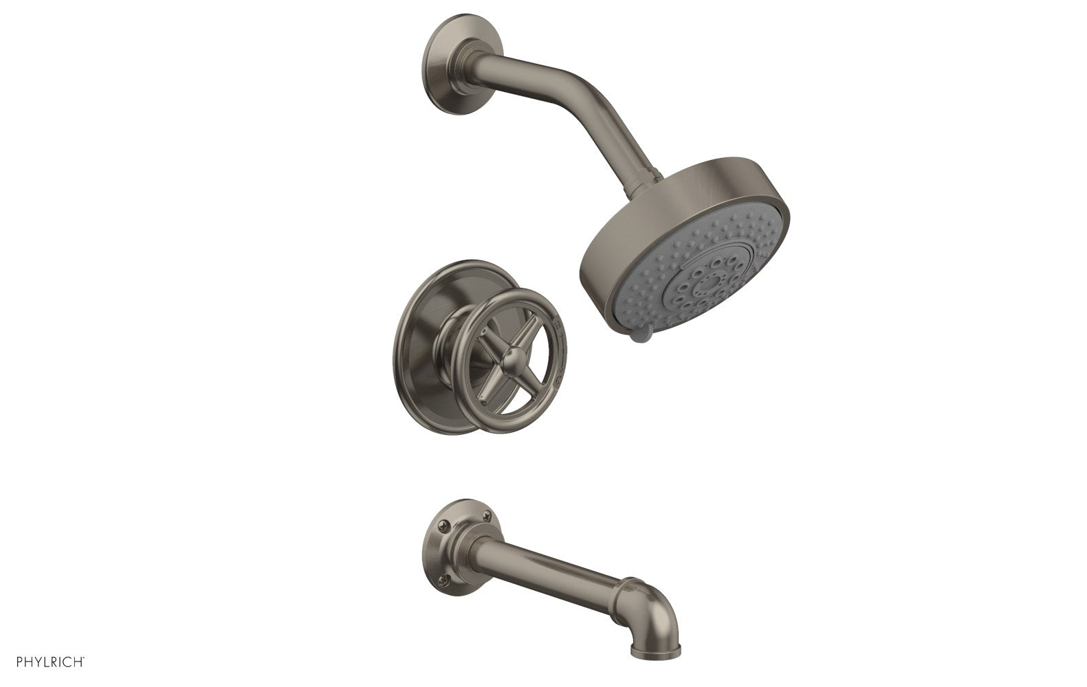 Phylrich WORKS 2 Pressure Balance Tub and Shower Set - Cross Handle