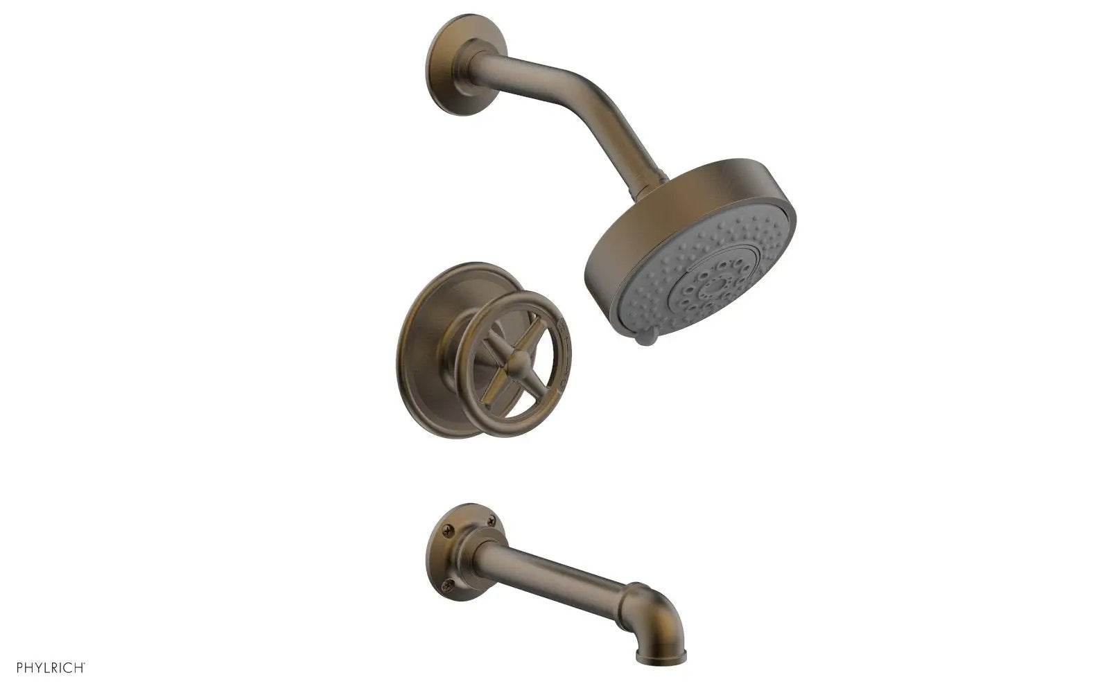 Phylrich WORKS 2 Pressure Balance Tub and Shower Set - Cross Handle by Phylrich