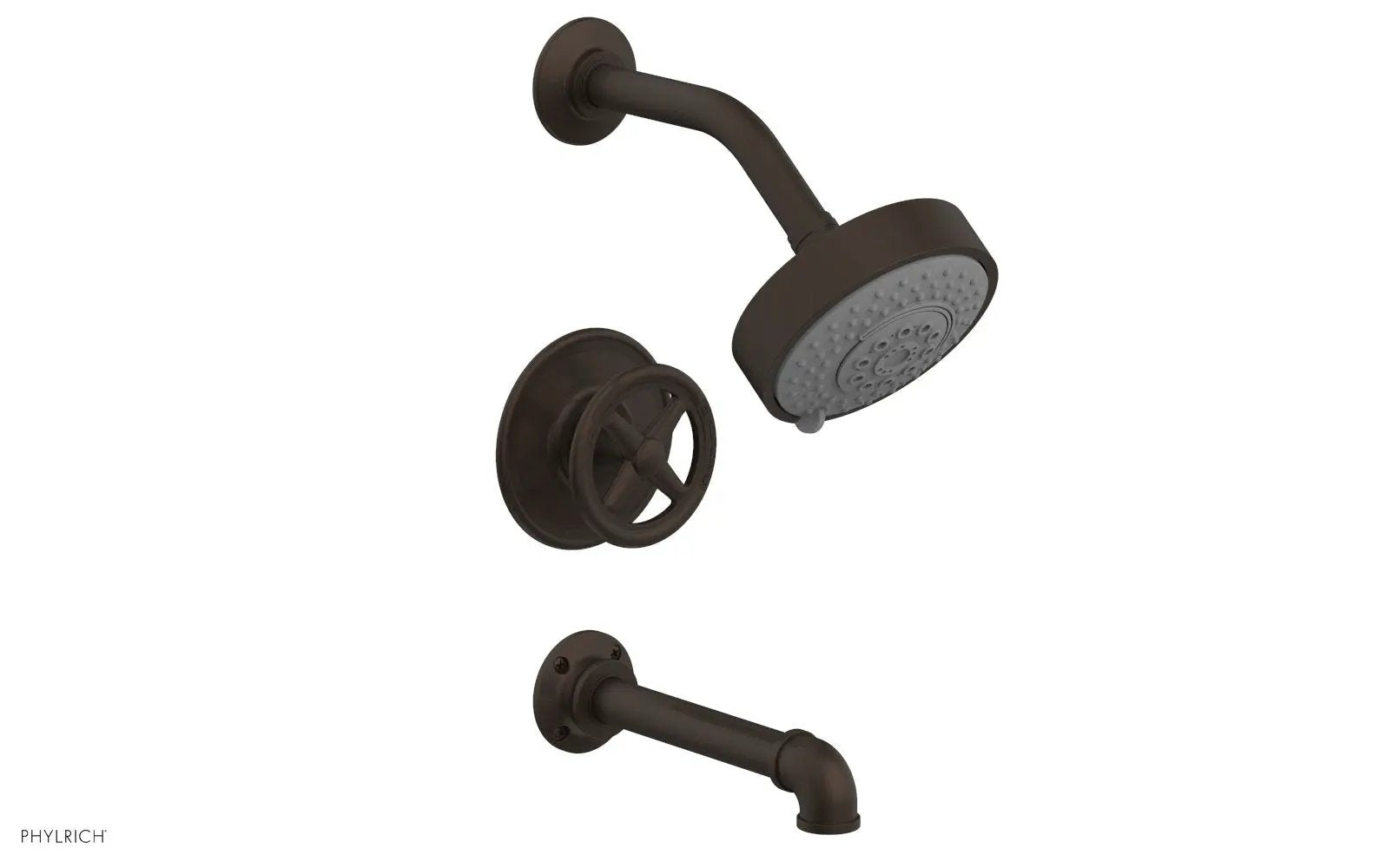Phylrich WORKS 2 Pressure Balance Tub and Shower Set - Cross Handle by Phylrich