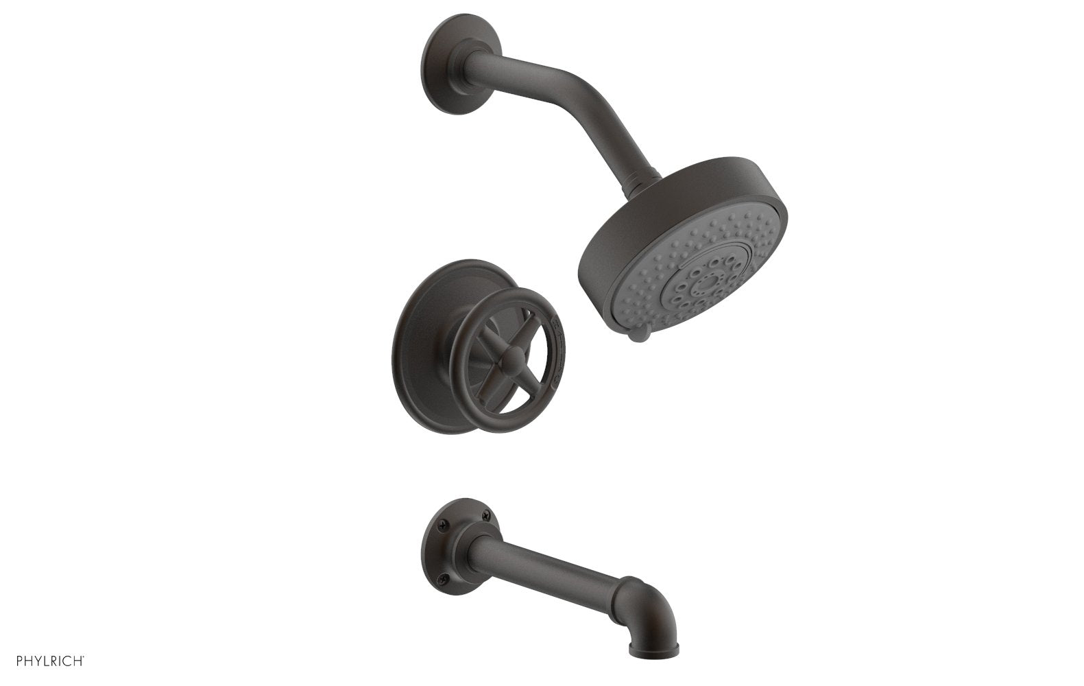 Phylrich WORKS 2 Pressure Balance Tub and Shower Set - Cross Handle