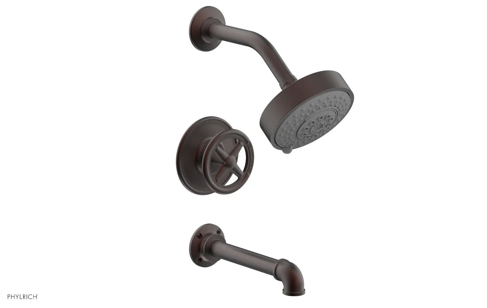 Phylrich WORKS 2 Pressure Balance Tub and Shower Set - Cross Handle by Phylrich