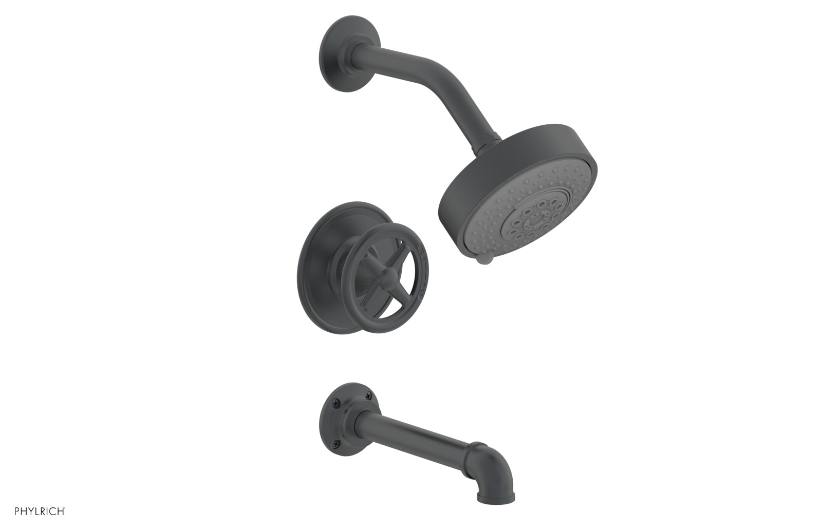 Phylrich WORKS 2 Pressure Balance Tub and Shower Set - Cross Handle