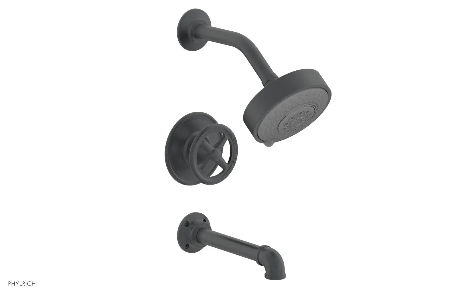 Phylrich WORKS 2 Pressure Balance Tub and Shower Set - Cross Handle by Phylrich
