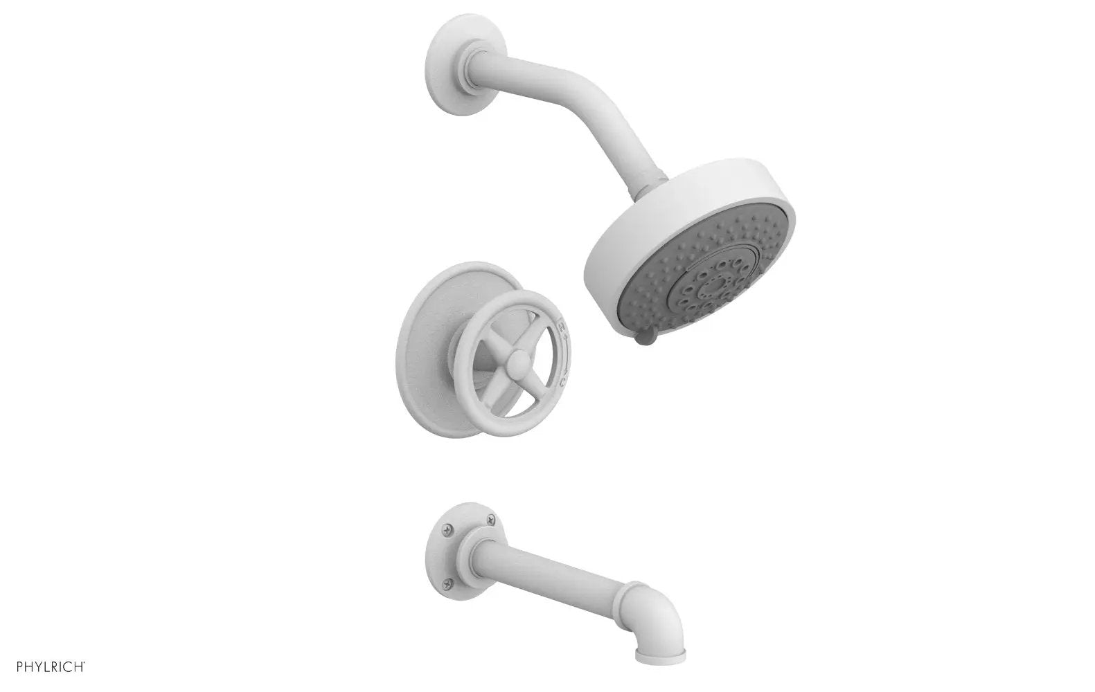 Phylrich WORKS 2 Pressure Balance Tub and Shower Set - Cross Handle by Phylrich