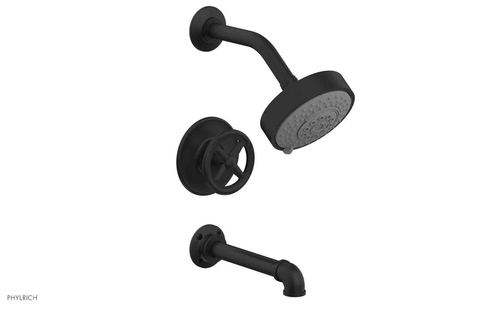 Phylrich WORKS 2 Pressure Balance Tub and Shower Set - Cross Handle by Phylrich