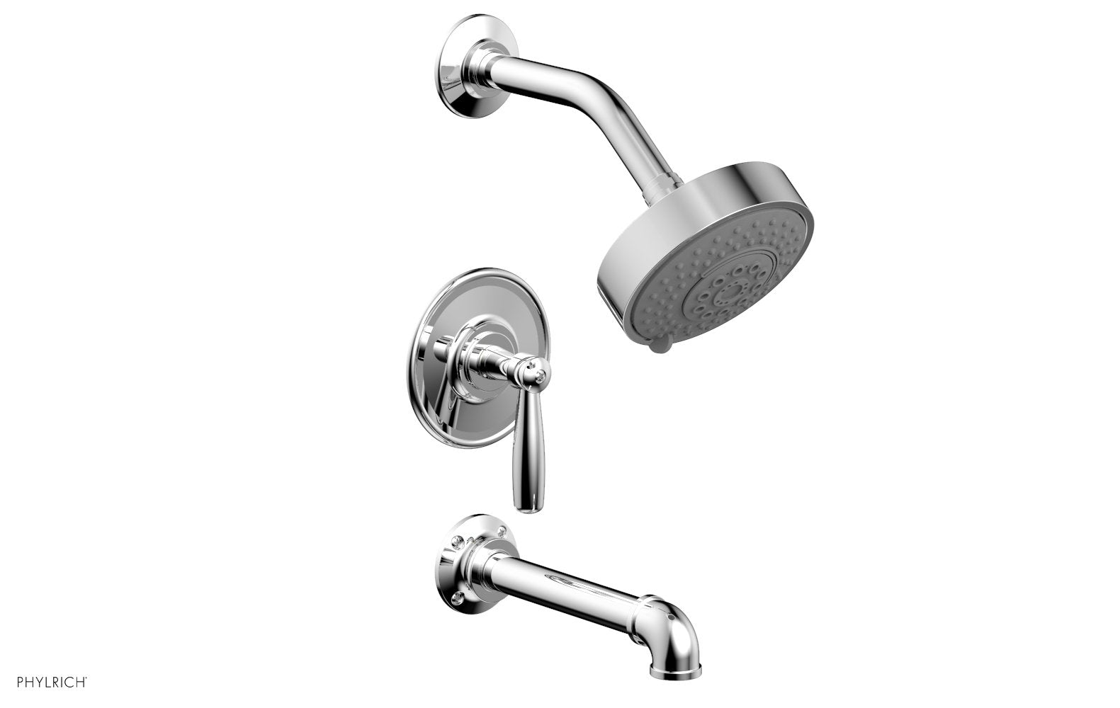 polished chrome shower set