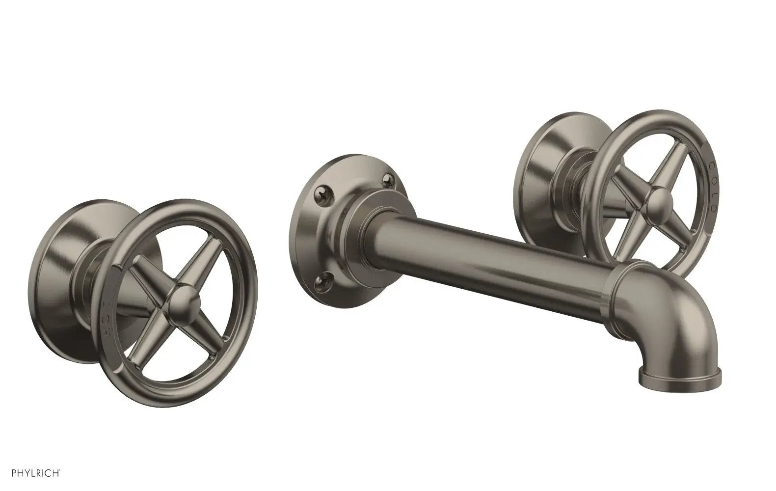 Phylrich WORKS 2 Wall Tub Set - Cross Handles by Phylrich