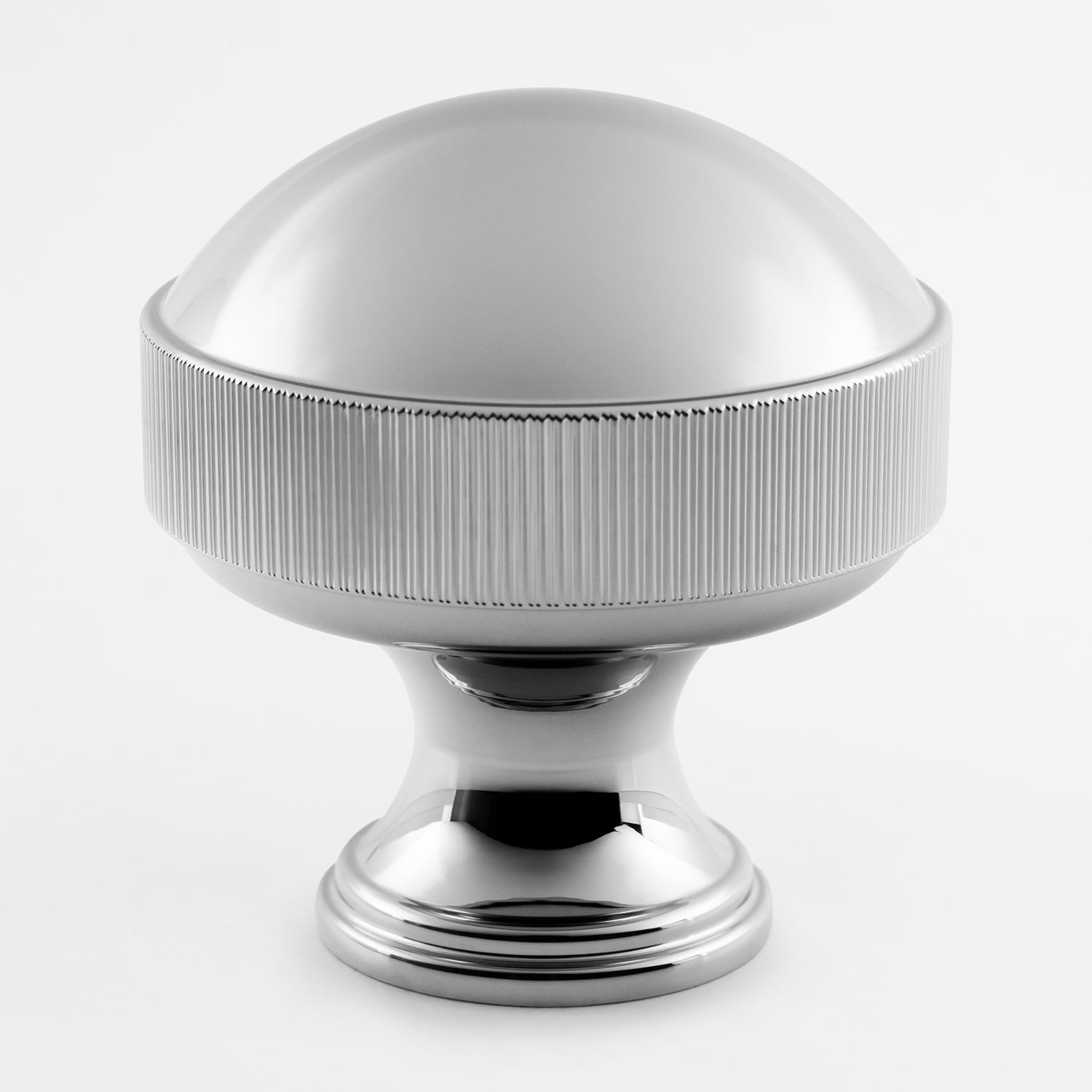 polished chrome knob