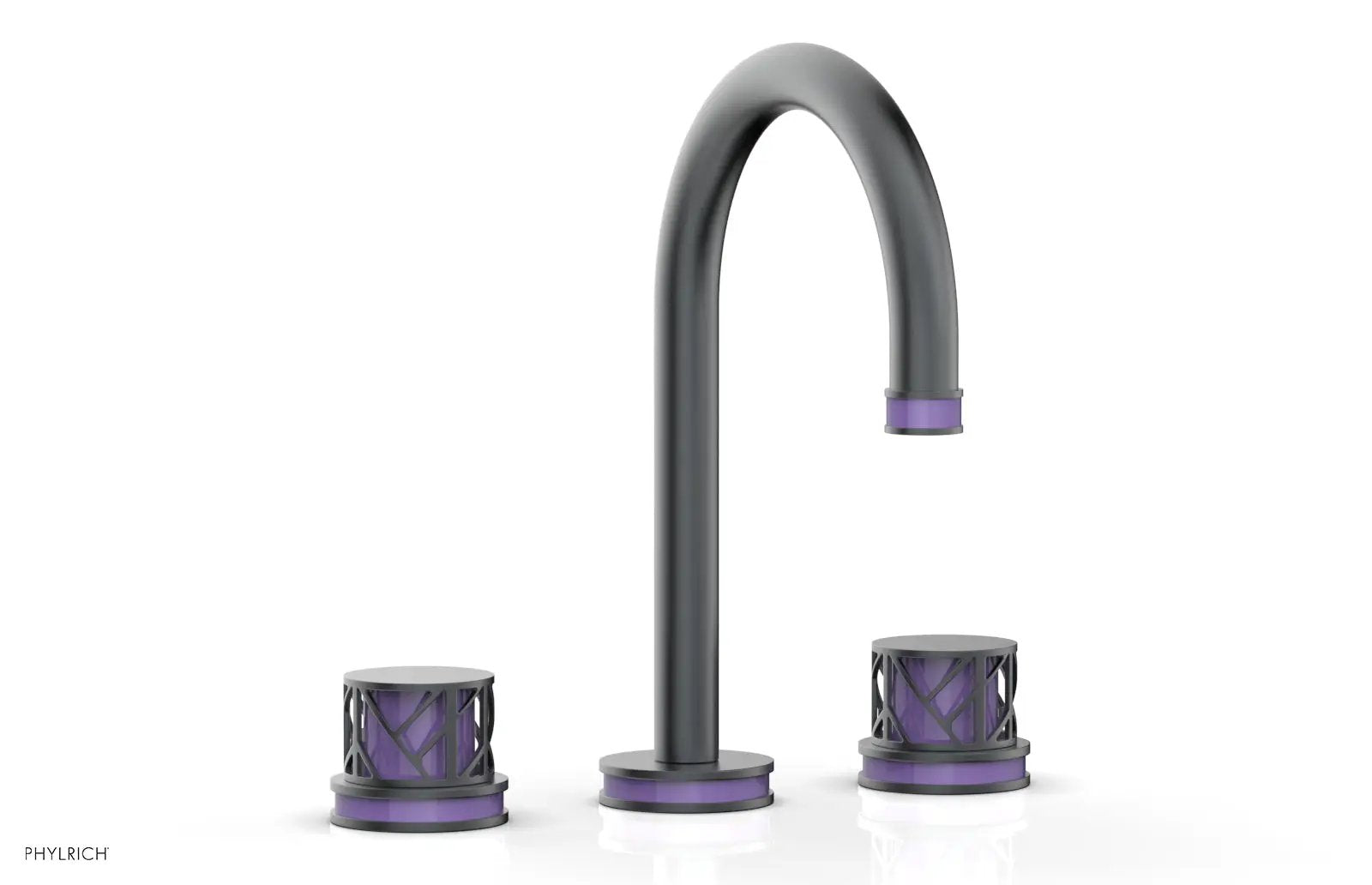 Phylrich JOLIE Widespread Faucet - Round Handles with "Purple" Accents by Phylrich