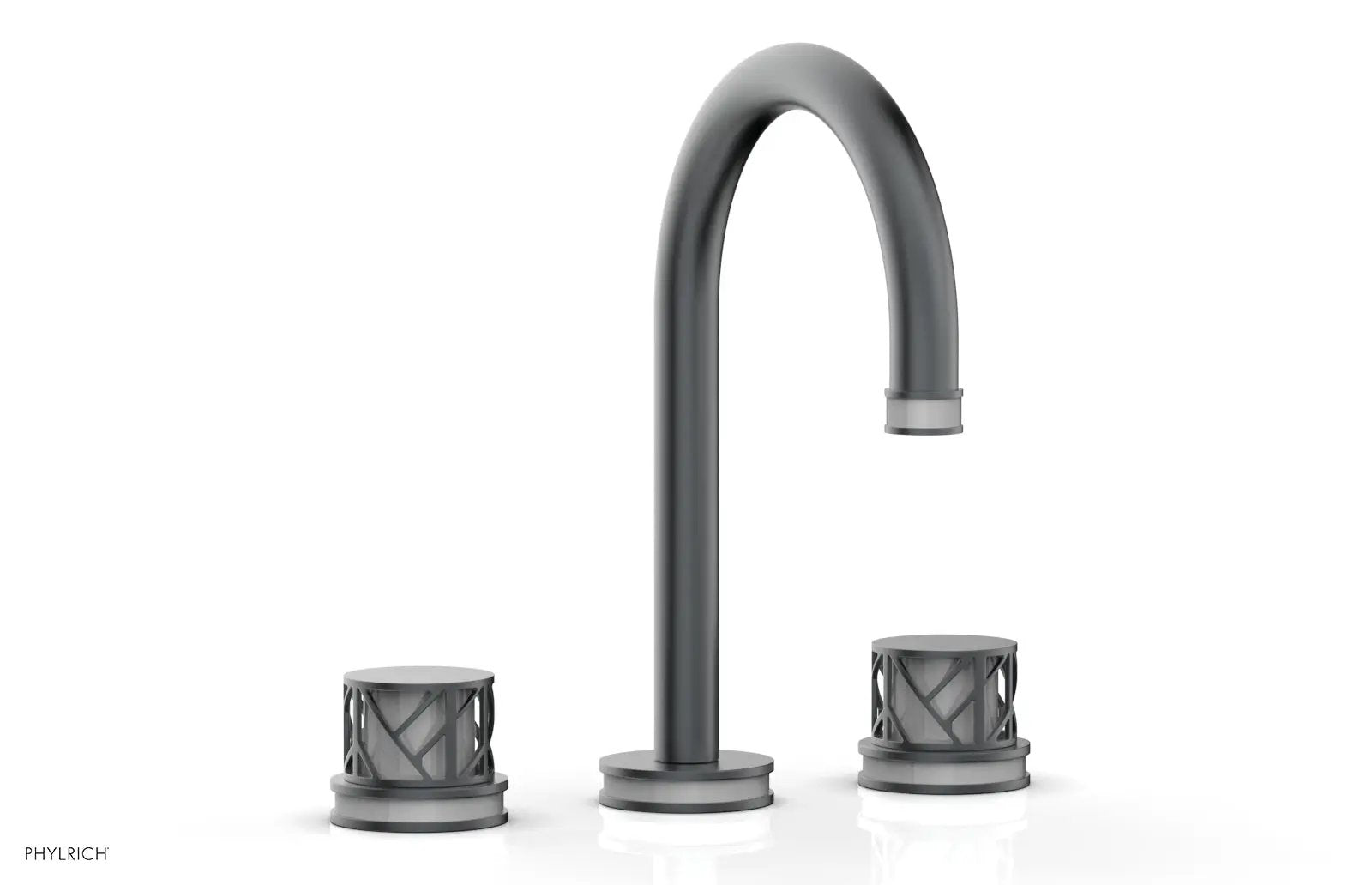 Phylrich JOLIE Widespread Faucet - Round Handles with "Grey" Accents by Phylrich