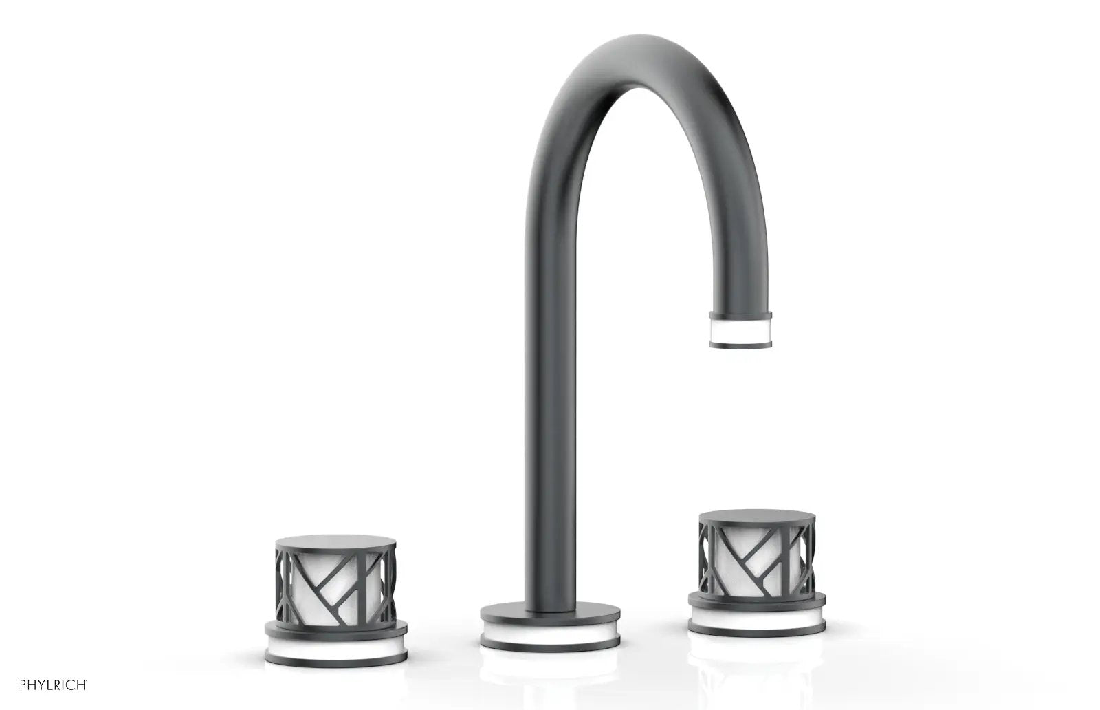 Phylrich JOLIE Widespread Faucet - Round Handles with "White" Accents by Phylrich