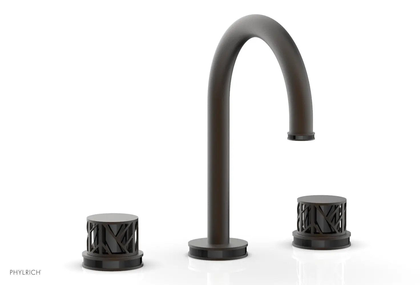 Phylrich JOLIE Widespread Faucet - Round Handles with "Black" Accents by Phylrich