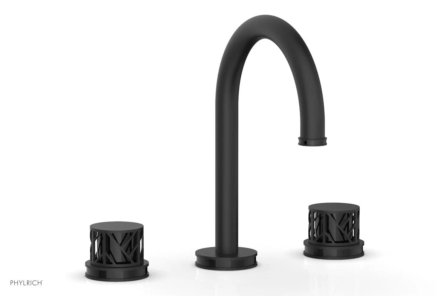 Phylrich JOLIE Widespread Faucet - Round Handles with "Black" Accents by Phylrich