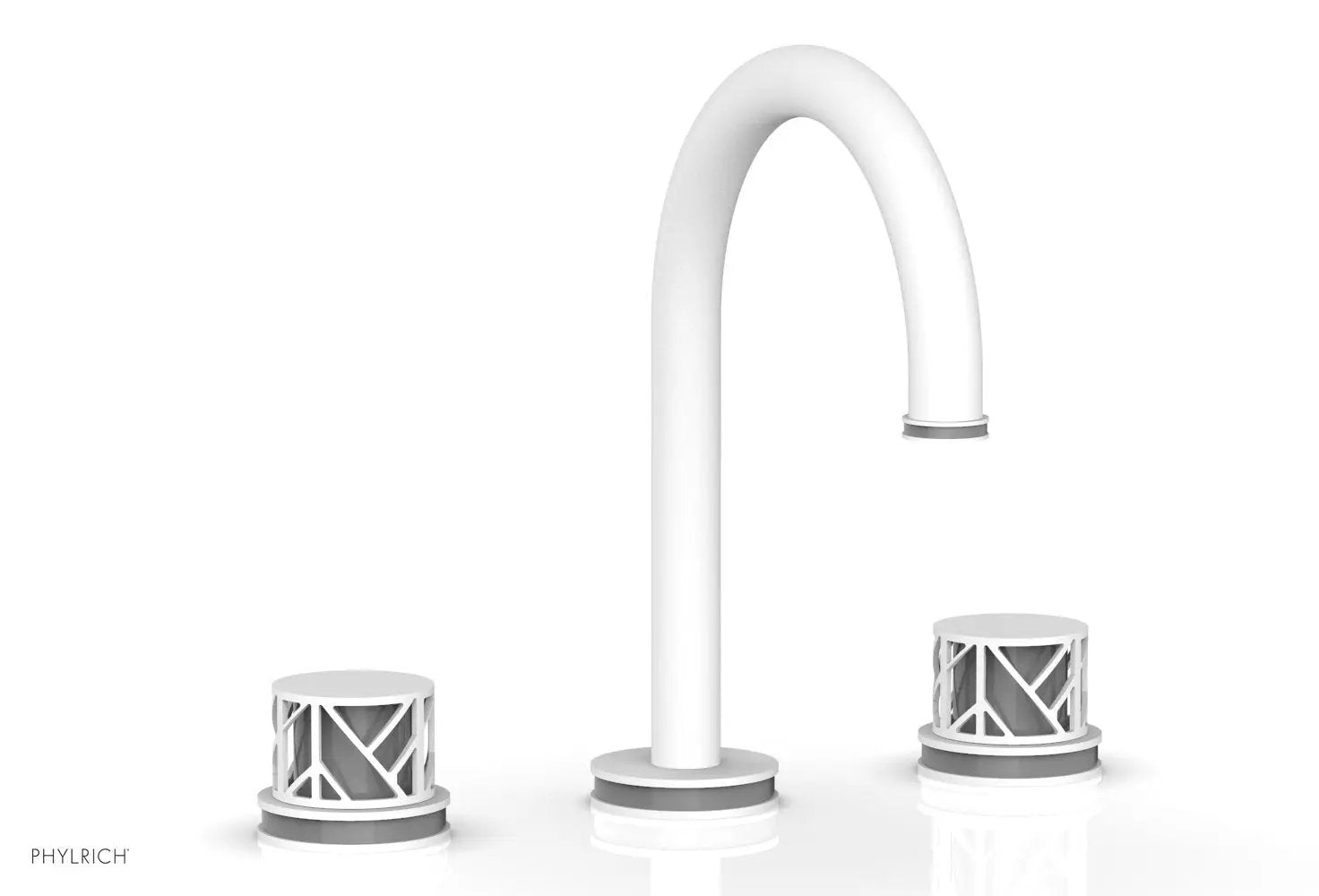 Phylrich JOLIE Widespread Faucet - Round Handles with "Grey" Accents by Phylrich