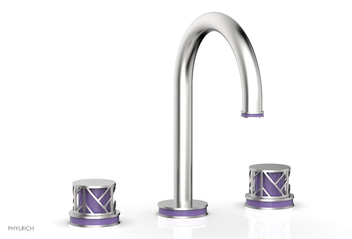 Phylrich JOLIE Widespread Faucet - Round Handles with "Purple" Accents by Phylrich