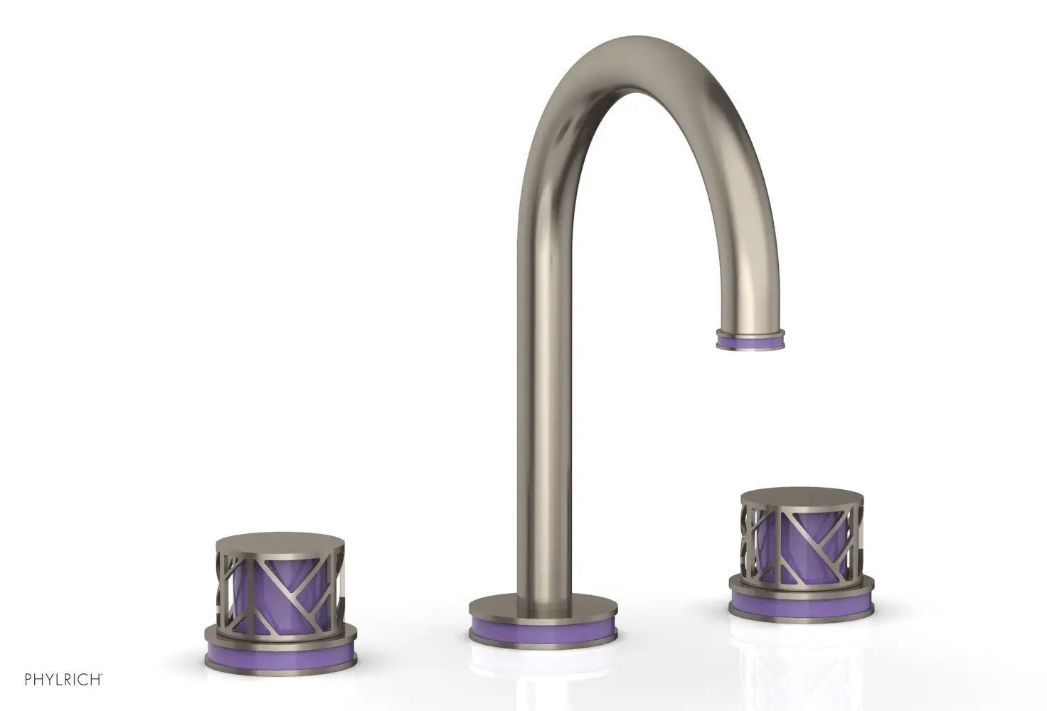 Phylrich JOLIE Widespread Faucet - Round Handles with "Purple" Accents by Phylrich