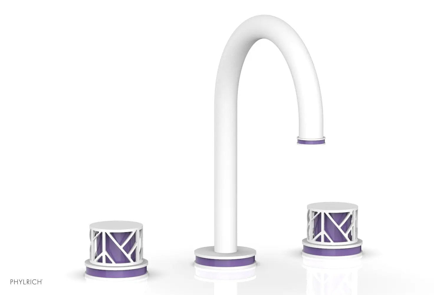 Phylrich JOLIE Widespread Faucet - Round Handles with "Purple" Accents by Phylrich