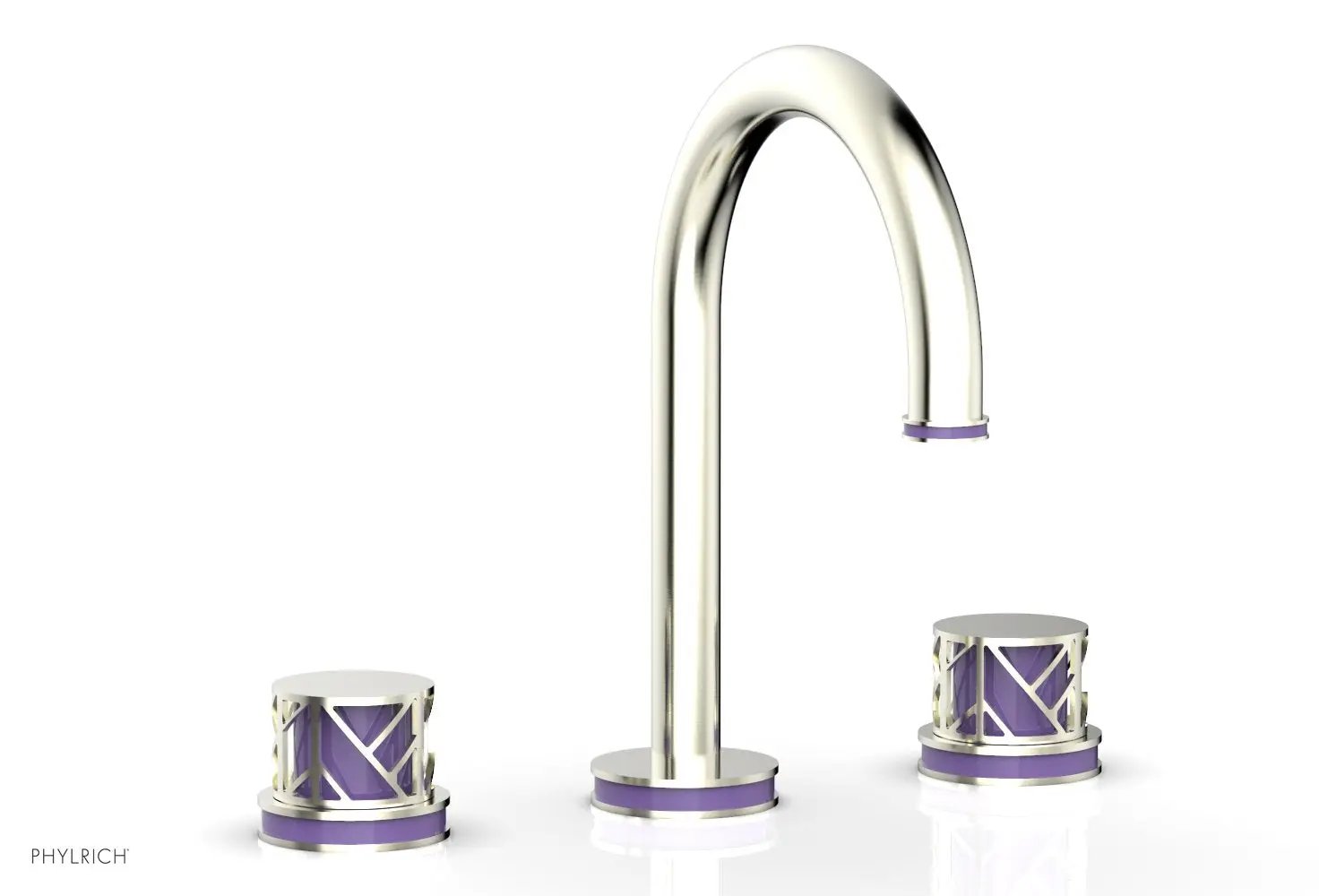 Phylrich JOLIE Widespread Faucet - Round Handles with "Purple" Accents by Phylrich