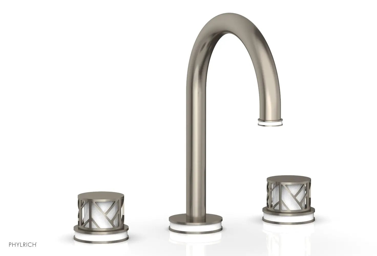 Phylrich JOLIE Widespread Faucet - Round Handles with "White" Accents by Phylrich