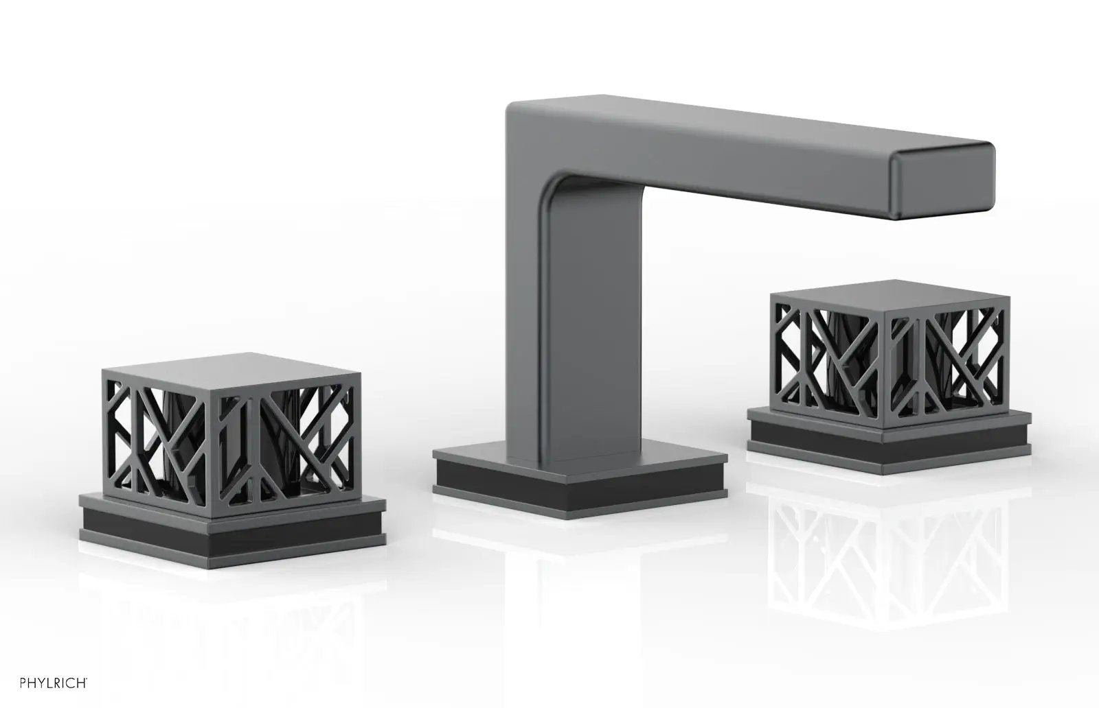 Phylrich JOLIE Widespread Faucet - Square Handles with "Black" Accents by Phylrich
