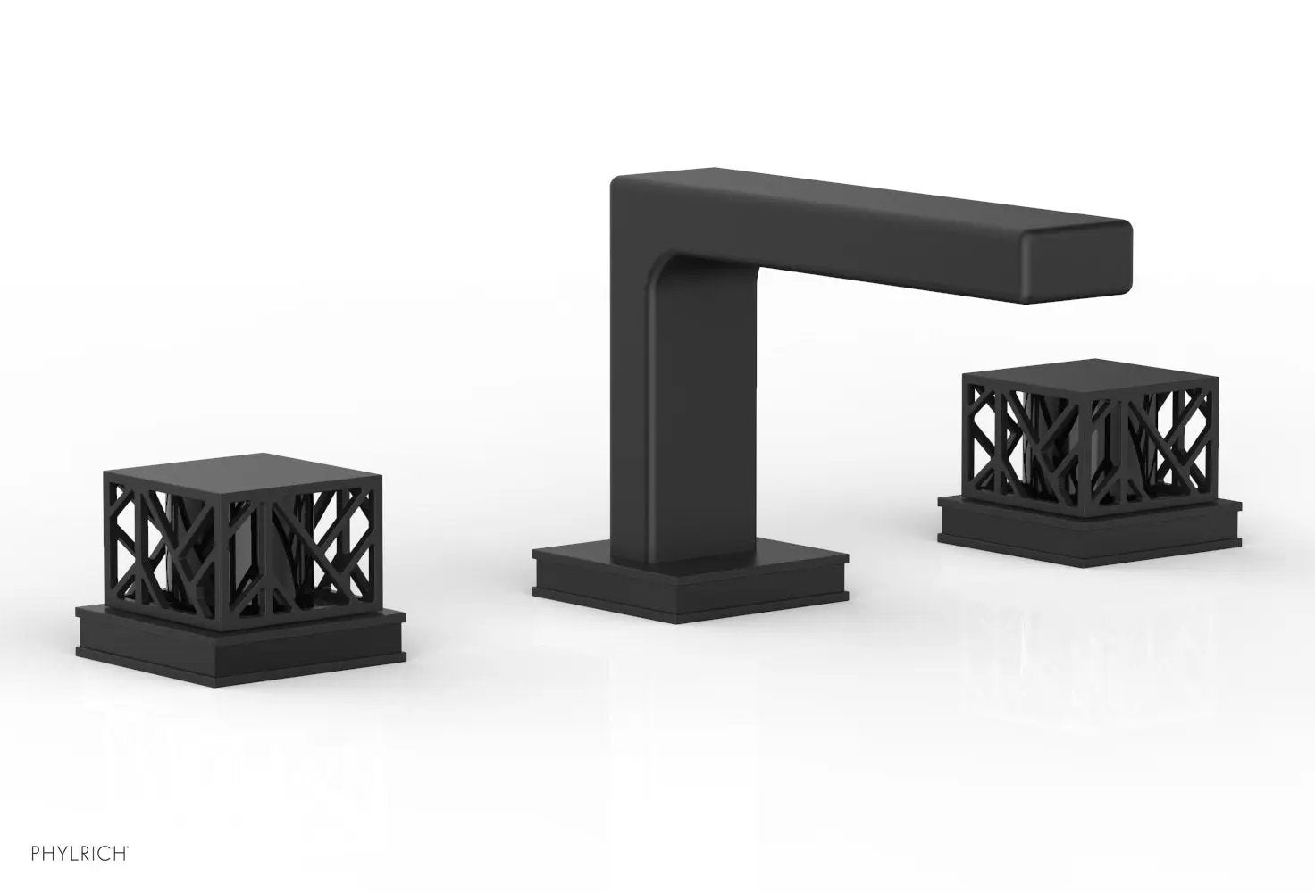 Phylrich JOLIE Widespread Faucet - Square Handles with "Black" Accents by Phylrich