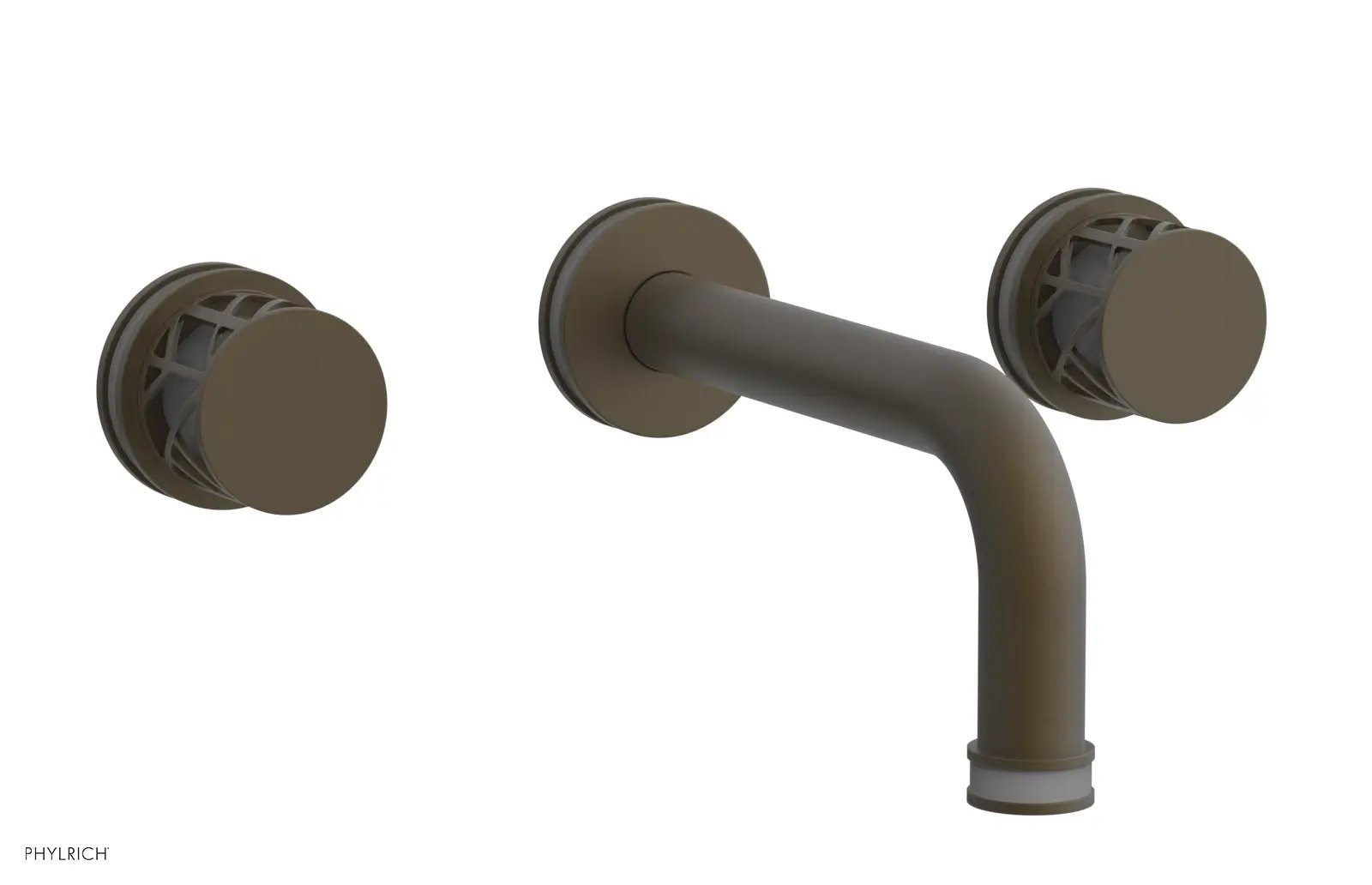Phylrich JOLIE Wall Lavatory Set - Round Handles with "Grey" Accents by Phylrich