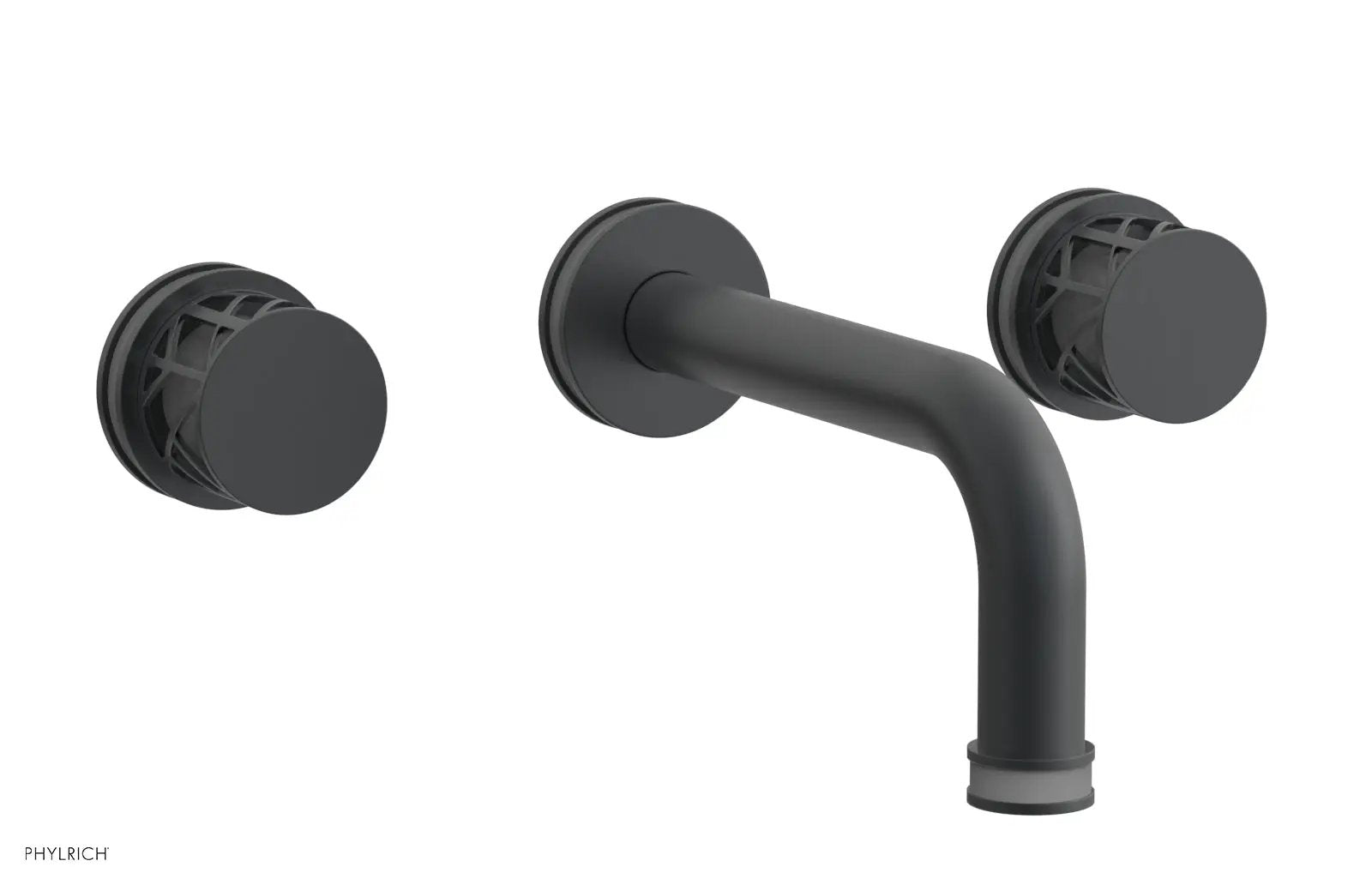 Phylrich JOLIE Wall Tub Set - Round Handles with "Grey" Accents by Phylrich