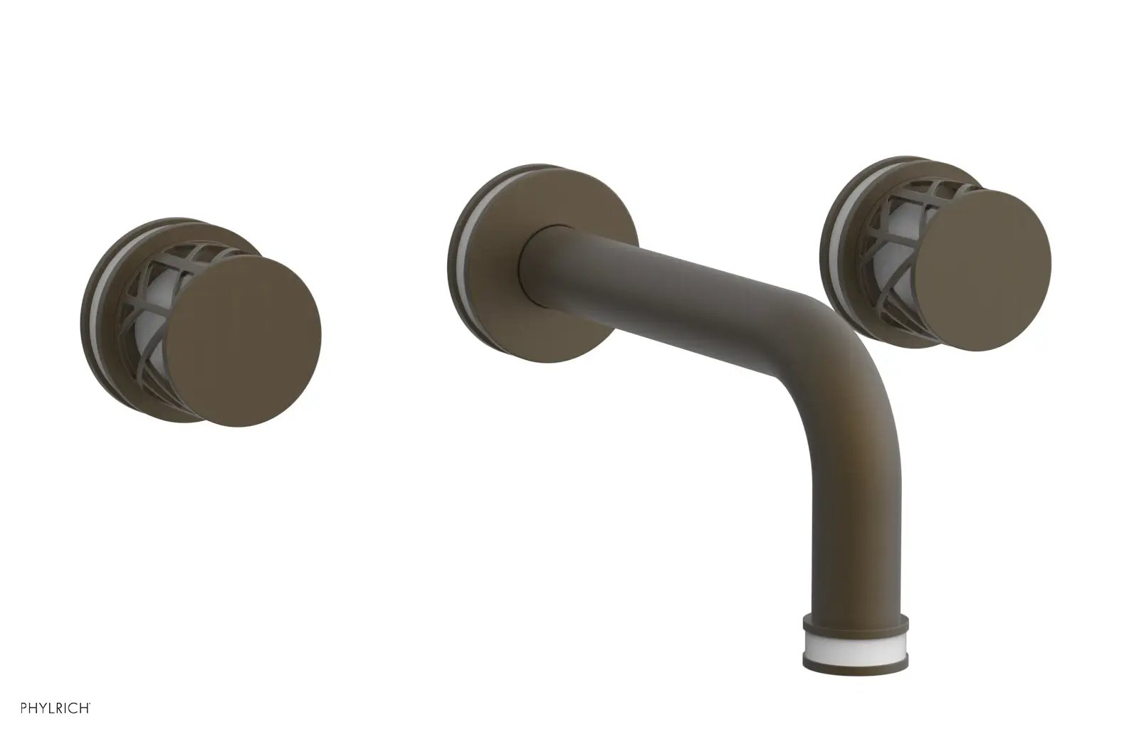 Phylrich JOLIE Wall Lavatory Set - Round Handles with "White" Accents by Phylrich