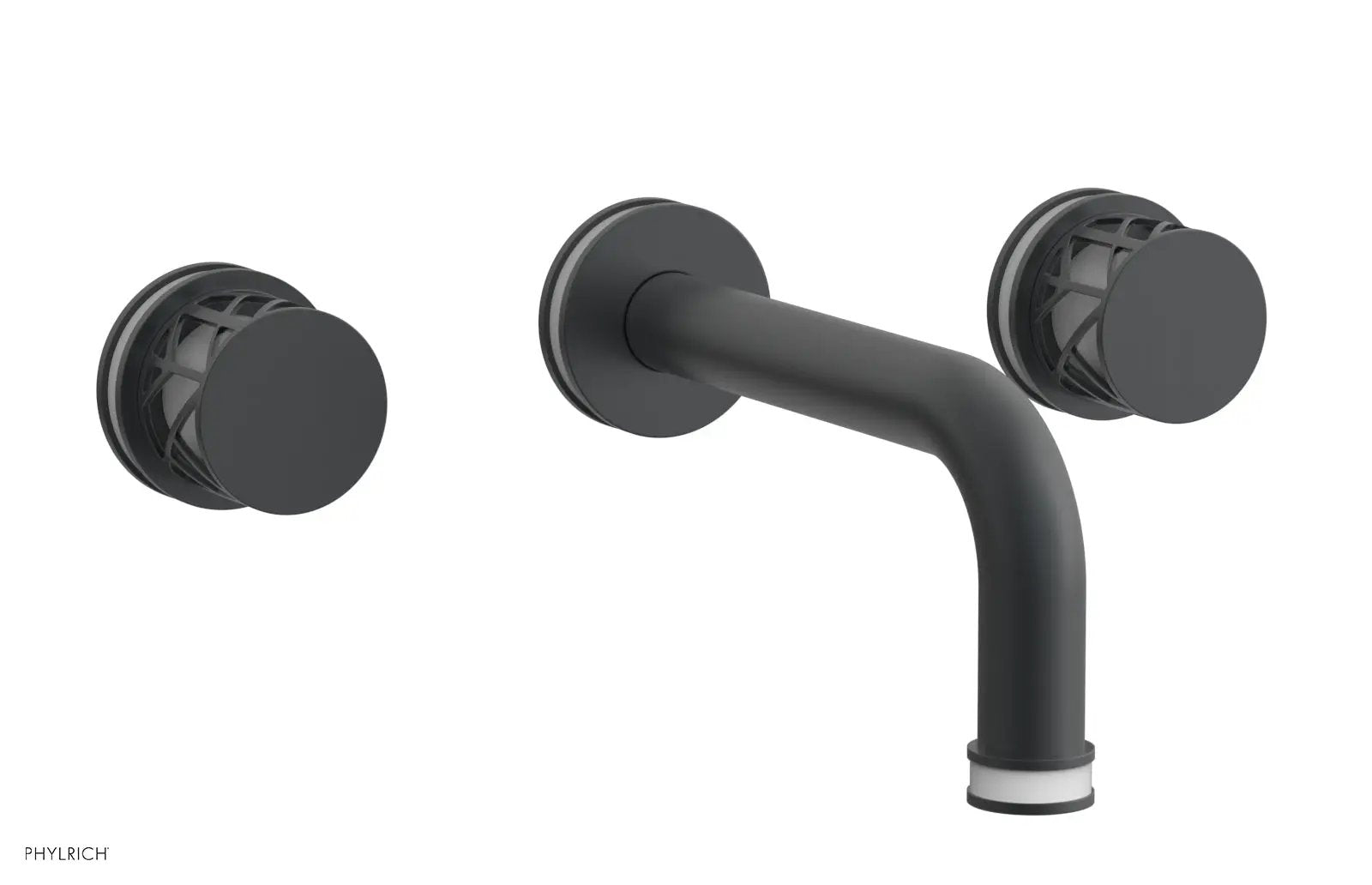 Phylrich JOLIE Wall Lavatory Set - Round Handles with "White" Accents by Phylrich