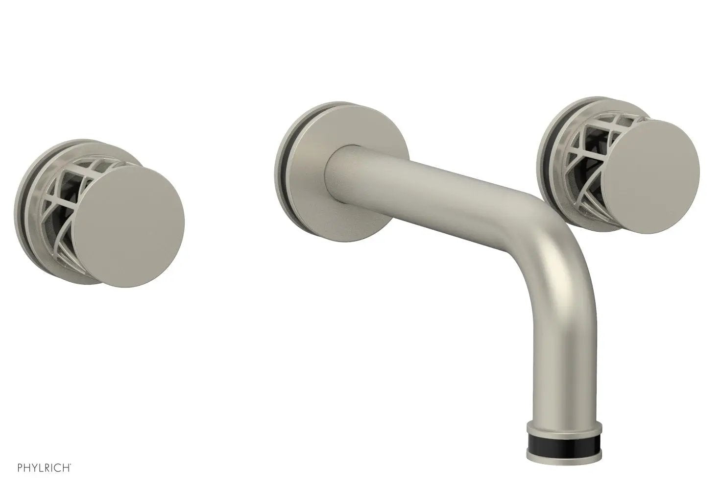 Phylrich JOLIE Wall Lavatory Set - Round Handles with "Black" Accents by Phylrich